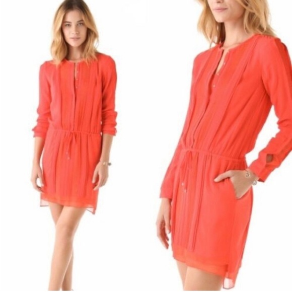 Diane Von Furstenberg Dresses & Skirts - DIANE Von Furstenberg Slice coral color size 2 dress GUC